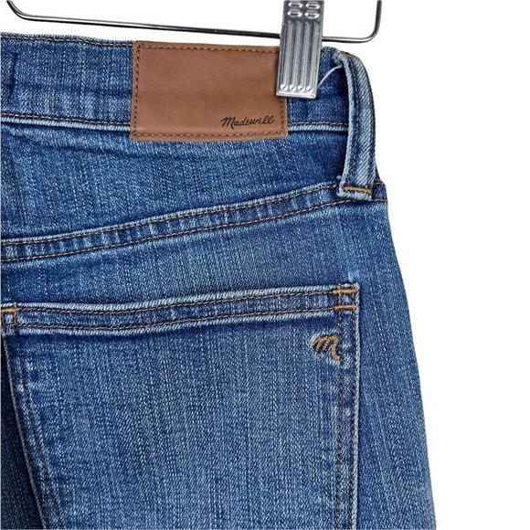 Madewell 9" High Riser Skinny Skinny Crop Jeans Sz 27 Distressed Raw Hem G1421 - Picture 7 of 11